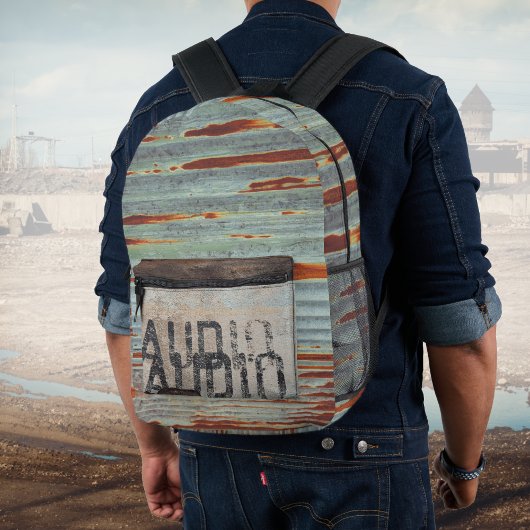 Urban-thema loft stijl audiofiele muziek liefhebbe bedrukte rugzak