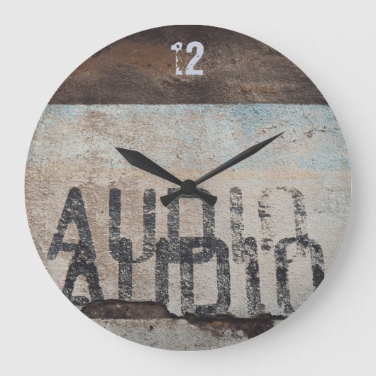 Urban-thema loft stijl audiofiele muziek liefhebbe grote klok (Voorkant)