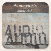 Urban-thema loft stijl audiofiele muziek liefhebbe kartonnen onderzetters (Voorkant)