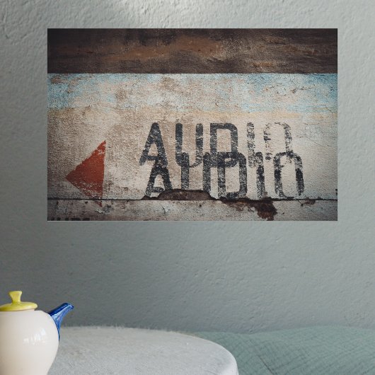 Urban-thema loft stijl audiofiele muziek liefhebbe poster