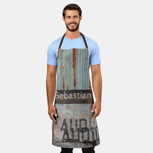 Urban-thema loft stijl audiofiele muziek liefhebbe schort (Gedragen)