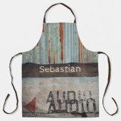 Urban-thema loft stijl audiofiele muziek liefhebbe schort (Voorkant)