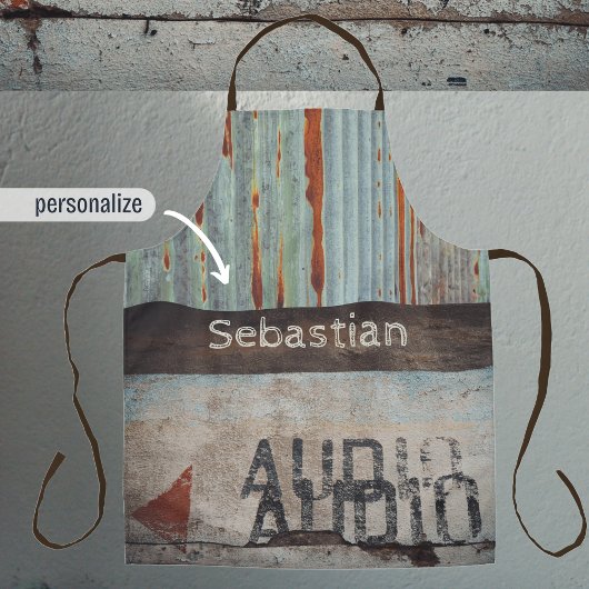 Urban-thema loft stijl audiofiele muziek liefhebbe schort