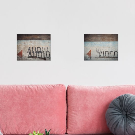 Urban-thema loft stijl cinemafile audiofiel muurkunst sets (Woonkamer)