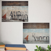 Urban-thema loft stijl cinemafile audiofiel muurkunst sets