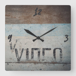 Urban-thema loft stijl cinephile film liefhebbers vierkante klok