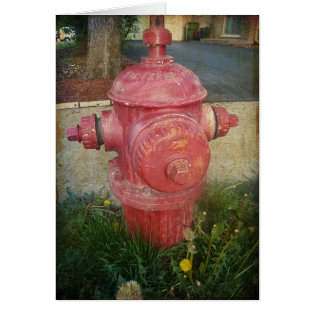 Urban Treed Fire Hydrant Card (Voorkant)