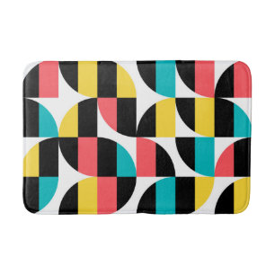 Urban, trendy, kleurrijk, modern grafisch patroon badmat