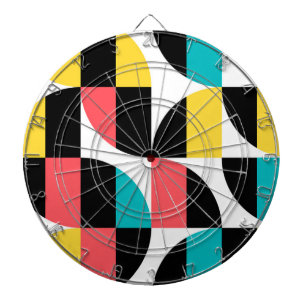 Urban, trendy, kleurrijk, modern grafisch patroon dartbord