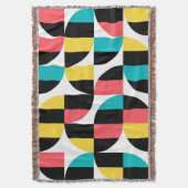 Urban, trendy, kleurrijk, modern grafisch patroon deken (Voorkant Verticaal)