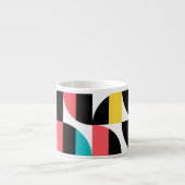 Urban, trendy, kleurrijk, modern grafisch patroon espresso kop (Voorkant)