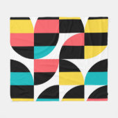 Urban, trendy, kleurrijk, modern grafisch patroon fleece deken (Voorkant (Horizontaal))