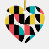 Urban, trendy, kleurrijk, modern grafisch patroon keramisch ornament (Voorkant)