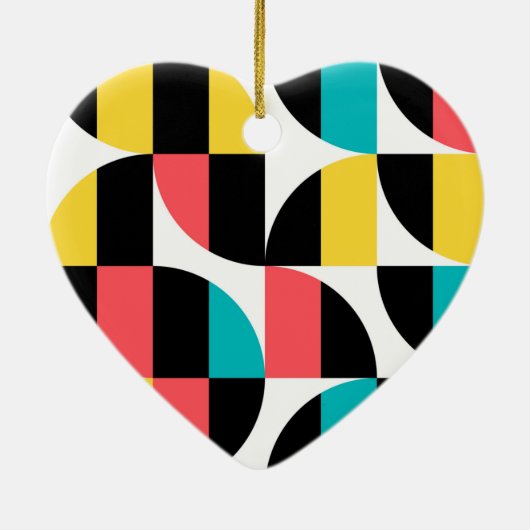 Urban, trendy, kleurrijk, modern grafisch patroon keramisch ornament (Achterkant)