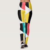 Urban, trendy, kleurrijk, modern grafisch patroon leggings (Achterkant)