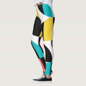 Urban, trendy, kleurrijk, modern grafisch patroon leggings (Links)