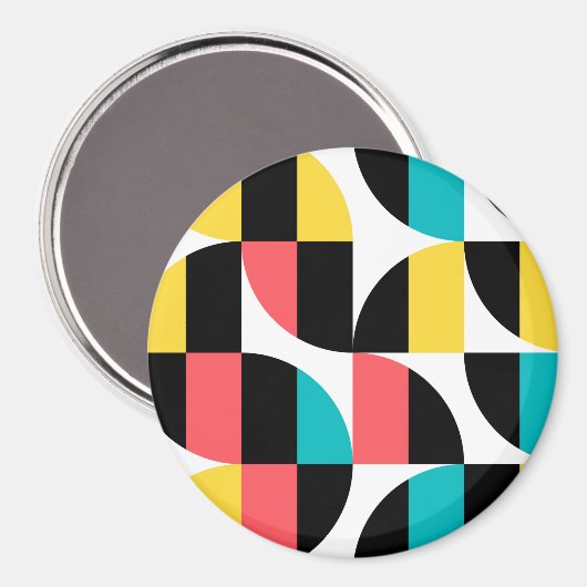 Urban, trendy, kleurrijk, modern grafisch patroon magneet (Voorkant / Achterkant)