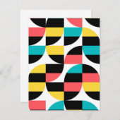 Urban, trendy, kleurrijk, modern grafisch patroon notitiekaartje (Voorkant / Achterkant)