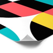 Urban, trendy, kleurrijk, modern grafisch patroon poster (Hoek)