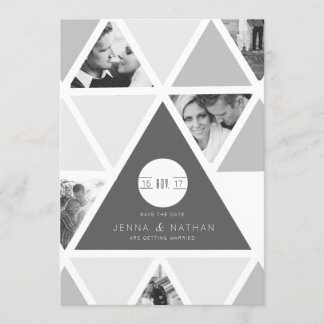 Urban Triangle Overlay | Modern Sla de datum op Save The Date
