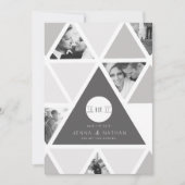 Urban Triangle Overlay | Modern Sla de datum op Save The Date (Voorkant)