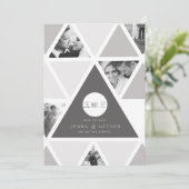 Urban Triangle Overlay | Modern Sla de datum op Save The Date (Staand voorkant)