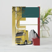 Urban Truck-uitnodigingen Kaart (Staand voorkant)