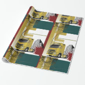 Urban Truck Wrapping Paper Cadeaupapier (Uitgerold)