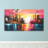 Urban Twilight Canvas Afdruk (Insitu (Houten vloer))