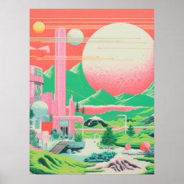 Urban Twilight Dreamscape Poster