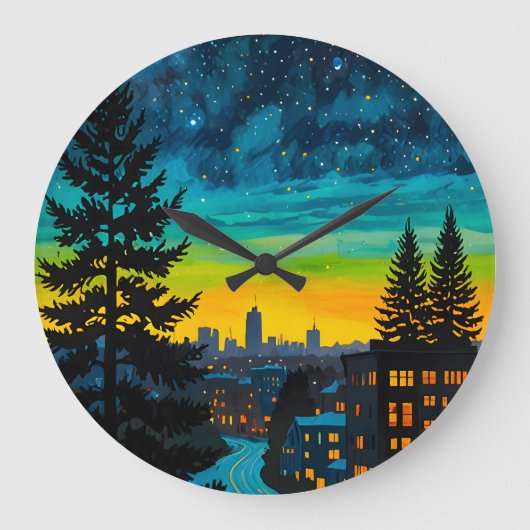 Urban Twilight Glow Grote Klok (Voorkant)