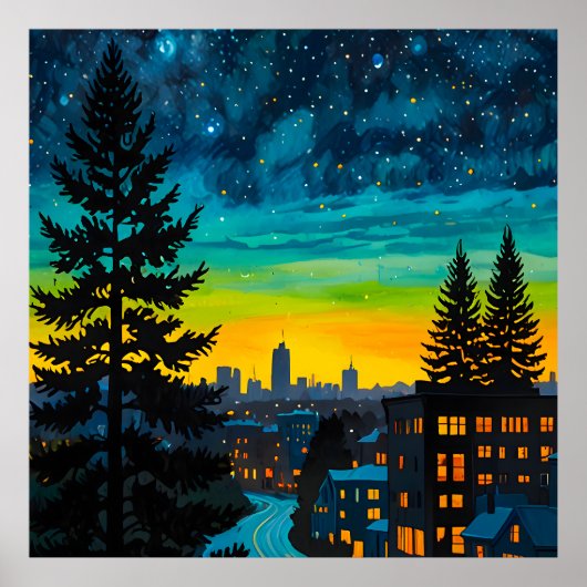 Urban Twilight Glow Poster (Voorkant)