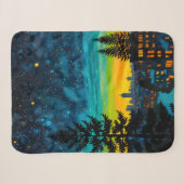 Urban Twilight Glow Sherpa Deken (Voorkant (horizontaal))