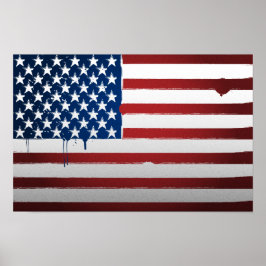 Urban USA Flag Poster