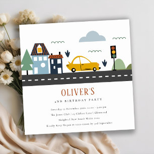 Urban Vehicle Cars Road Alle leeftijden van de dag Bedankkaart