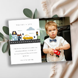 Urban Vehicle Cars Road Foto Any Age Birthday Bedankkaart