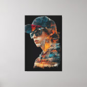 Urban Vibe dubbele belichting Canvas Afdruk (Voorkant)