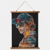 Urban Vibe dubbele belichting Hangend Wandkleed (Voorkant)