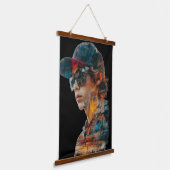 Urban Vibe dubbele belichting Hangend Wandkleed (Gebogen)