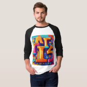 Urban Vibes: Hip-Hop Petten Design T-shirt (Voorkant volledig)