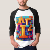 Urban Vibes: Hip-Hop Petten Design T-shirt (Voorkant)
