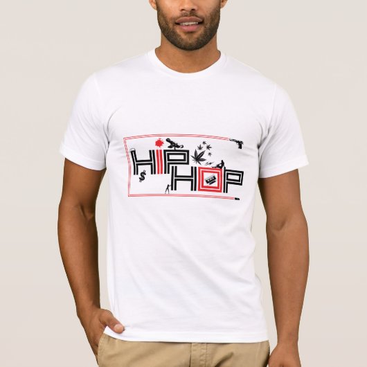 Urban Vibes Modern Hip Hop Design T-shirt (Voorkant)