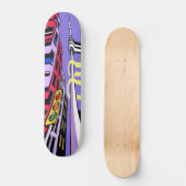 Urban Vibes Skateboard – Bold Pop Art City Design (Voorkant)