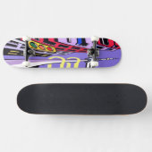 Urban Vibes Skateboard – Stout Pop Art Stadsontwer (Horizontaal)