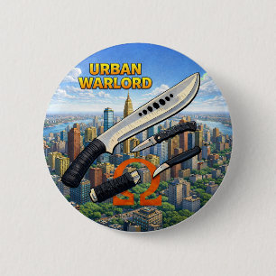 Urban Warlord Knop Ronde Button 5,7 Cm