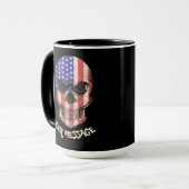 Urban Warrior Amerikaanse Schedel Je Tekstbericht Mok (Voorkant links)