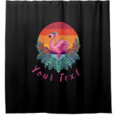 Urban Warrior Sunset PINK FALMINGO Showgordijn Douchegordijn (Voorkant)