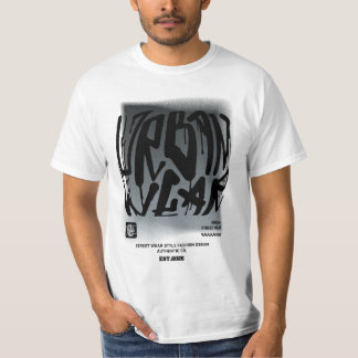 Urban Wear T-shirt - Zwarte Graffiti Streetwear T-