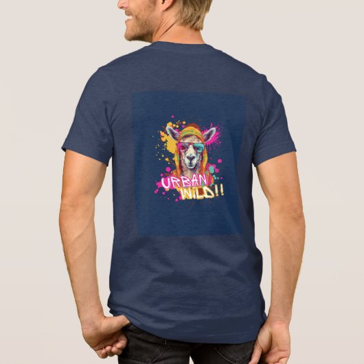 Urban Wild Camel Tee – Desert Nomad Street Style  Tri-Blend Shirt (Achterkant)