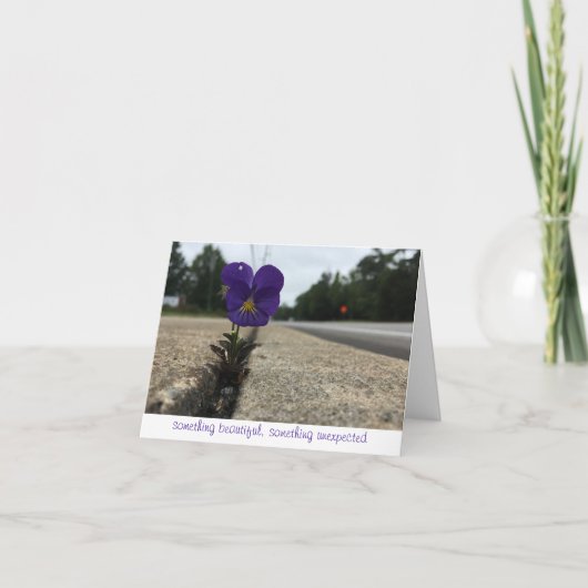 Urban Wildflower Dank u opmerking Kaart (Voorkant)